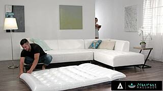 Charly summer's oiled nuru massage ends with petite pussy creampied cowgirl style