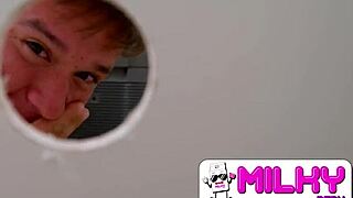 milf secretary's huge tits gape fucked by employees?