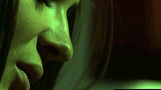 Gorgeous brunette masturbates clit fingering watching mirror doggystyle pose