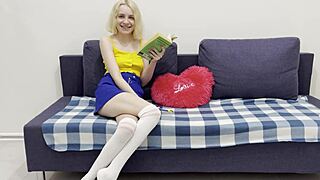 Teaser teen squirts huge then tutor fucks her rough