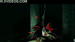 Bound submissive crawls for rough outdoor anal bug in the mud!