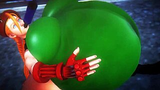 cammy street fighter big ass belly expansion fight boobs tits 😈🍑