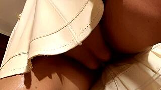 Ebony Milf In Leather Uniform Rides Cock On Public Train Part 2.