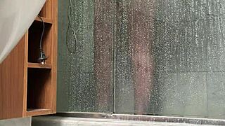 BBW Caught Masturbating in Shower!