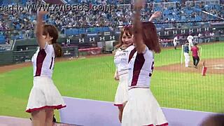Sexy Baseball Cheerleaders Shake Perfect Bodies!