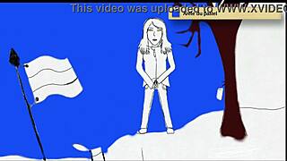 Art academy teen pees standing in home studio