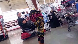 secret peeks at busty tits straining leggings pt 2