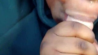 Real 18yo african engaged slut gulps my load driveway style! 💦😈🏠