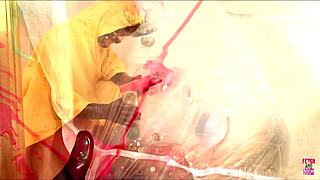 damn that masked guy drilled her ass so hard in the pleasure room