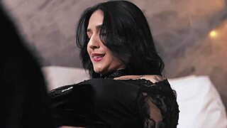 halloween witch tempts stranger into her wet bedroom secrets