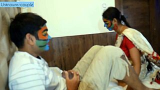 Babysitter Kavita seduces horny Golu in steamy massage roleplay