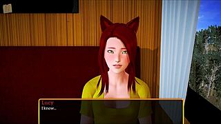 Redhead Teen Plays Game with Small Tits Exposed