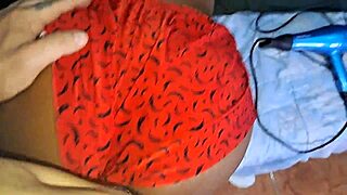 Grabbed the topless maid sweating in living room offered cash she gave up her tight brazilian ass for anal