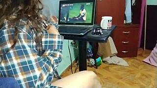 sexy colombian babe's big ass tits pounded doggystyle by monster cock