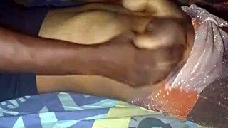 massaging my big boobs girlfriend with see through bra