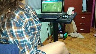 sexy colombian babe's big ass tits pounded doggystyle by monster cock