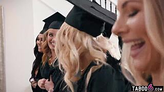 milf grad party? nah... turns into wild reverse gangbang with horny milfs banging everyone!