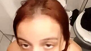 wanna see your half-bro sneak in and eat my tight pussy lips in parents' bathroom?