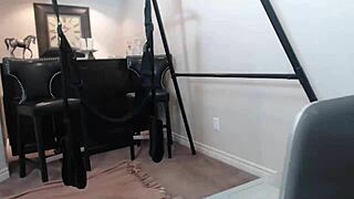 maxine x fingers her big pussy lips and wet hole in lingerie she's a sexy mature milf with big tits