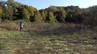 black lynn the hiking vlogger stumbles on cock to suck deep in forest