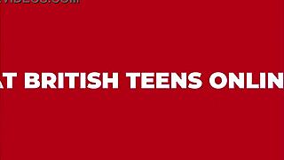 collared goth british teen slut fucked doggystyle cum facial on kitchen desk