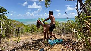 brazilian beach anal slut begs for dirty outdoor cock in nordeste?