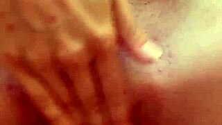 Greek vacation wife strips teases skinny tight pussy for monster cock bang.