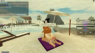 roblox group threesome with big tits blonde and ebony bent over doggystyle