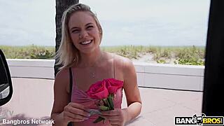 kelsey sucks bbc deep before creampie on shaved pussy