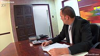 boss's monster cock drives busty teen secretary wild with lust!