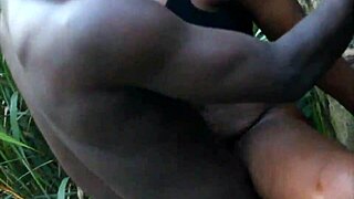 Ever stretched an African pussy outdoors with thick dick??