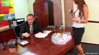 boss's monster cock drives busty teen secretary wild with lust!