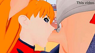 shinji and asuka go wild fucking post-angel battle in hentai pov