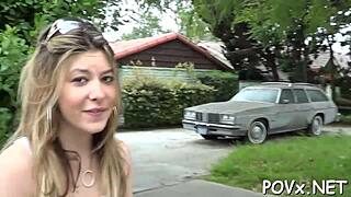 barely legal teen seduces with dirty pov blowjob