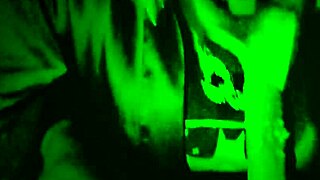 bbw ebony throats deep in night vision cosplay