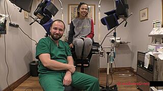 Kalani Luana's Latex Gloved Exam Turns Into Close-Up Fingering And Spreading For Doctor