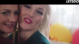 katie sky and lovita fate kiss moan licking pussies in hot outdoor lesbian passion