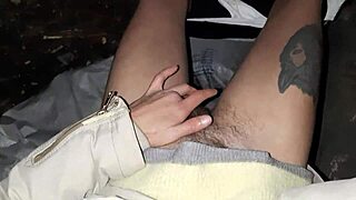 brunette beavers finger each other secretly in hut