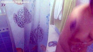 spy angie teases wet nude body in intimate voyeur shower full tease