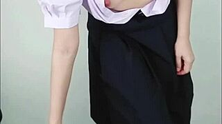 Schoolgirl Leaks Fake Cock Rocking Behind House Ride!