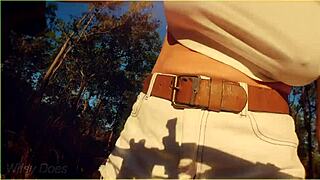 whoa amazing milf flashes big tits on public bike dare