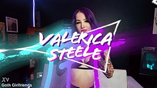 valerica steele returns dripping wet for rough goth riding squirting and submissive pussy pounding