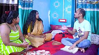 Intense Indian stepfamily passion explodes alone at home