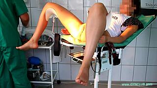 Nurse performs intense gyno exam with toys on patient