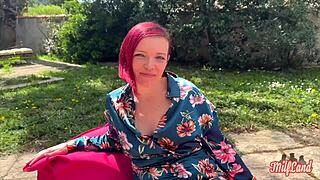 margot rouquine slut milf atomized by two huge french cocks