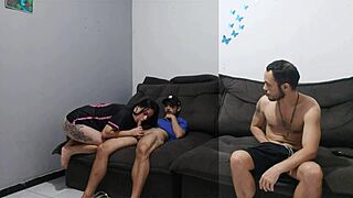 Hubby Lost Bet - Wife Fucks His Friend Raw!