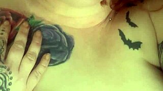 this beautiful chubby redhead masturbates her wet pussy