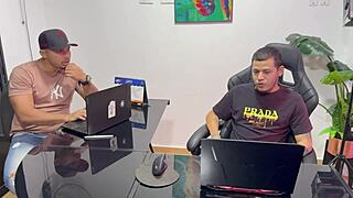 Slutty secretary fired then promoted with anal creampie and cum swaps from daddy