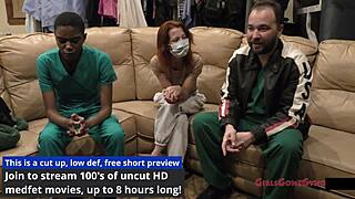 Nurse Jewel slaps huge hooters on humiliated patient face