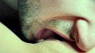 naughty guy tongues her wet pussy deep